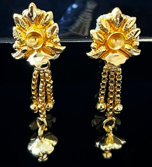 deity earrings, idol earrings jewellery, gold plated earrings for idols - Length: 1.5 inches 1