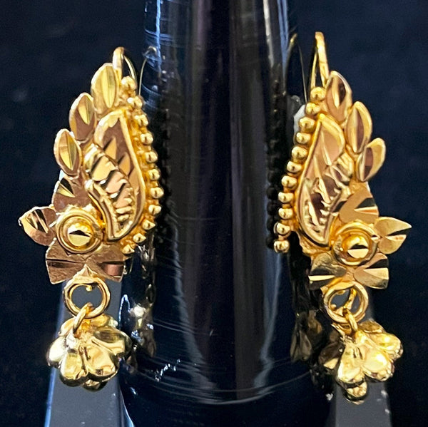 deity earrings, idol earrings jewellery, gold plated earrings for idols - Length: 1.25 inches