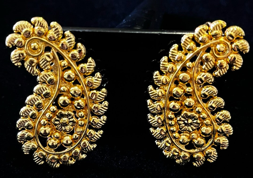 deity earrings, idol earrings jewellery, gold plated earrings for idols - Length: 1.5 inches 1
