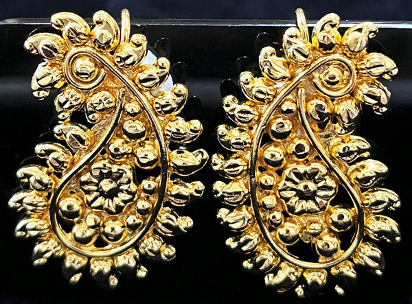 deity earrings, idol earrings jewellery, gold plated earrings for idols - Length: 1.25 inches