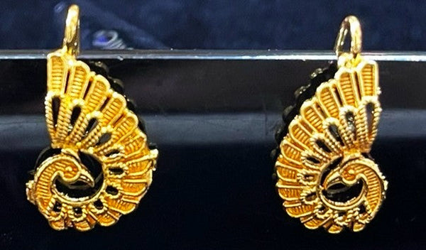 deity earrings, idol earrings jewellery, gold plated earrings for idols - Length: 1 inches
