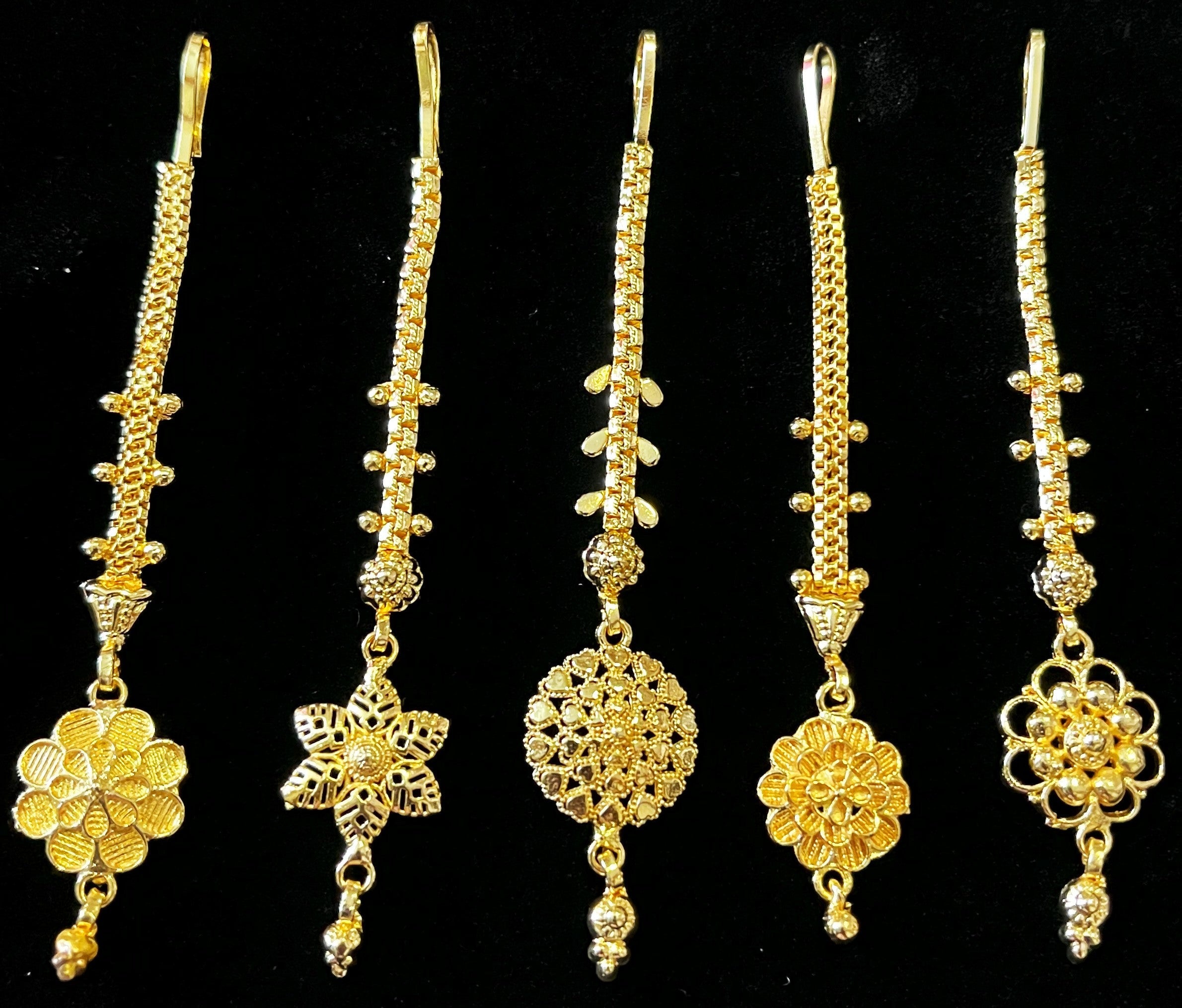 deity mang tika, idol forehead jewellery, gold plated mangtika for idols - Length: 3 inches 1