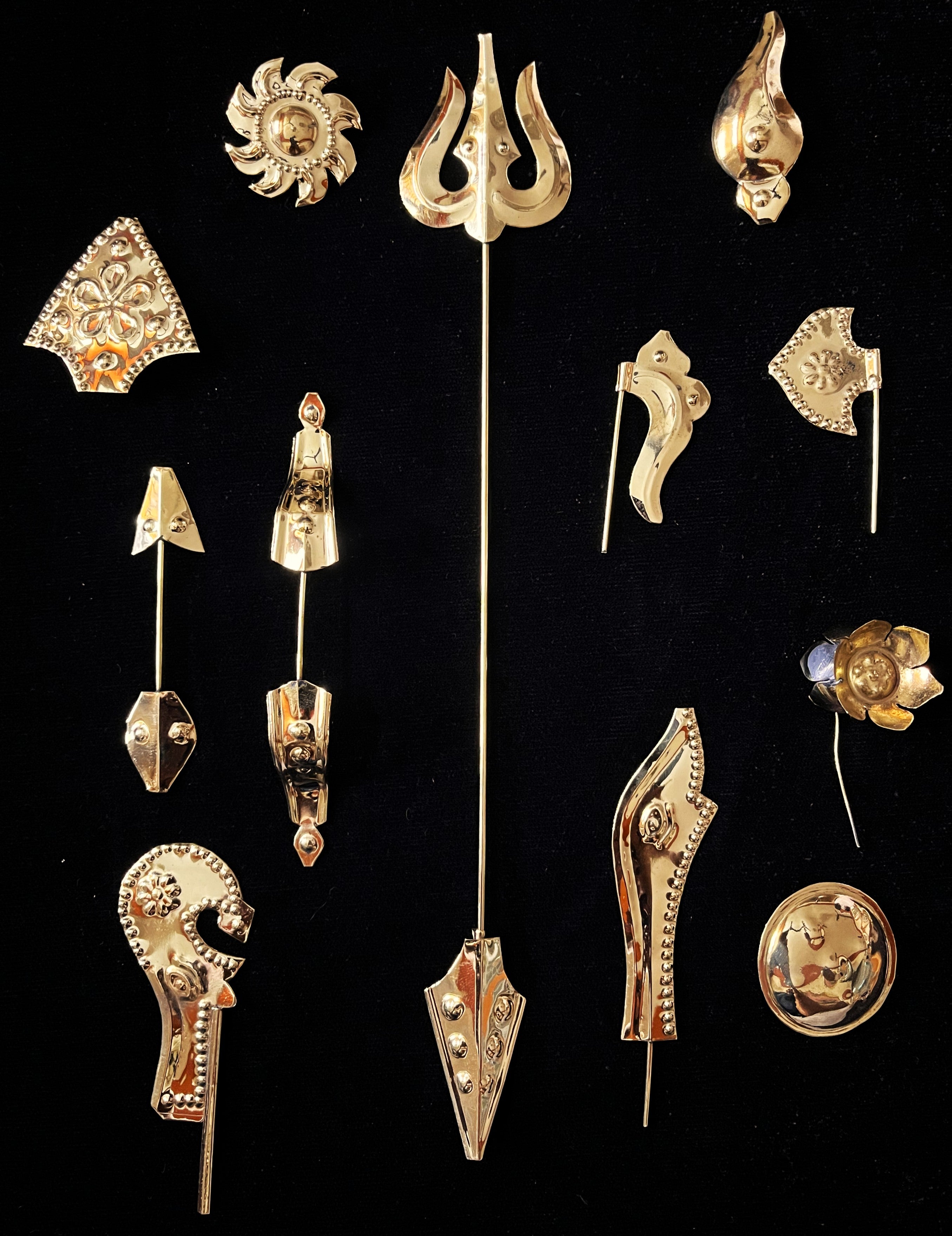 deity weapon set, durga weapon accessories, idol weapons jewellery - Suitable for 10 to 15 inches idol 1