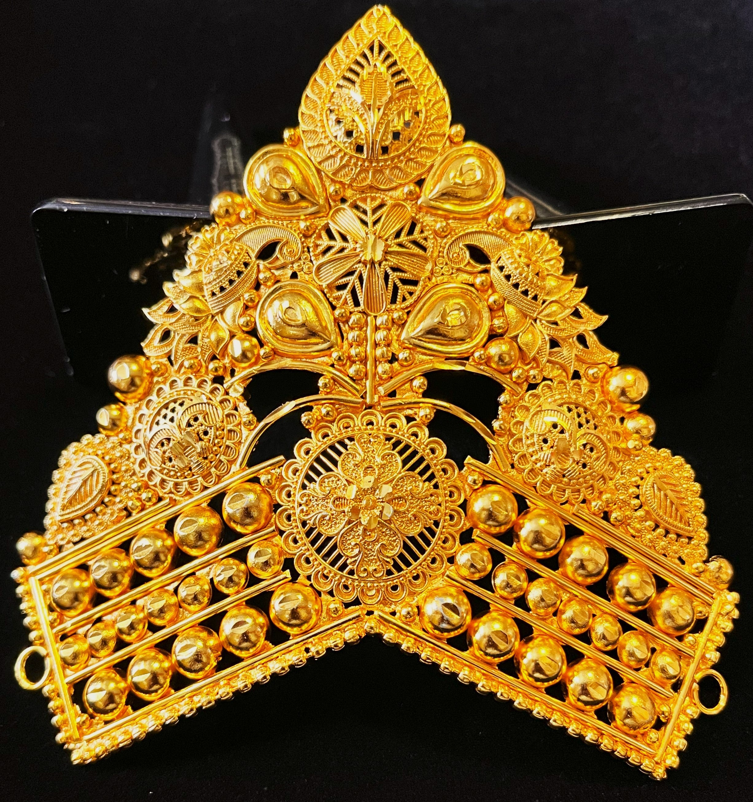 krishna crown, deity mukut, idol crown jewellery - Length: 4.5 inches | Width: 3.5 inches 1