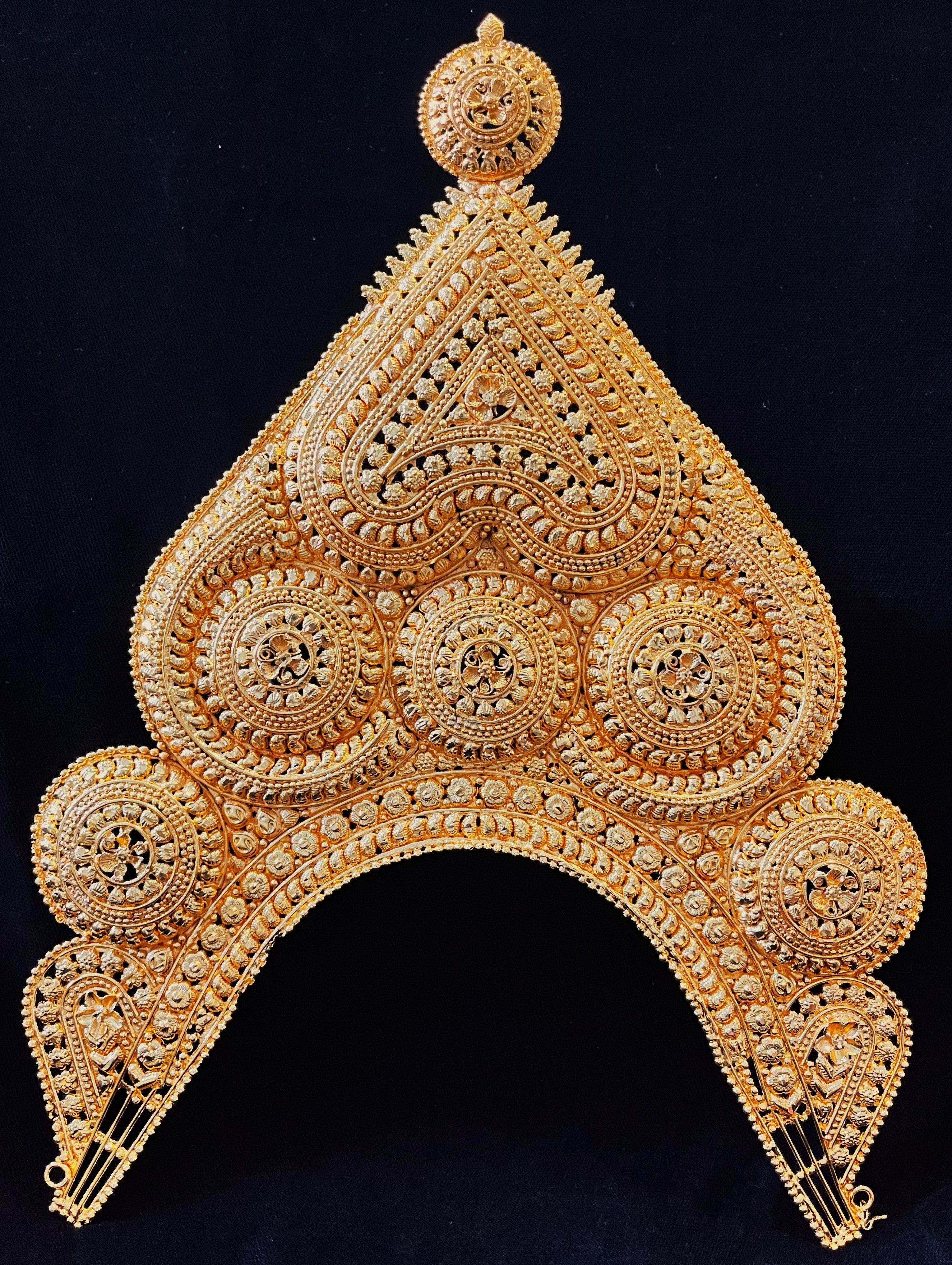 chakra prabhavali jewellery, deity halo ornament, idol back chakra - Length: 13 inches | Width: 8 inches 1