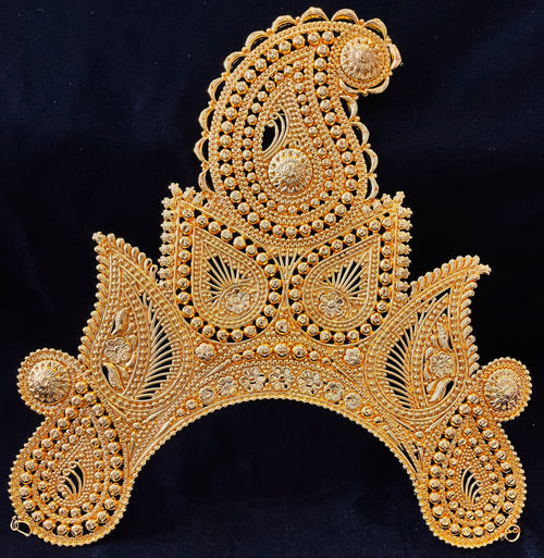 chakra prabhavali jewellery, deity halo ornament, idol back chakra - Length: 10 inches | Width: 9 inches