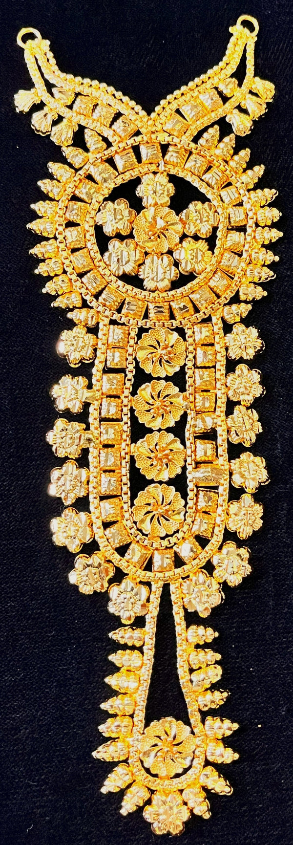 deity necklace, idol necklace jewellery, gold plated necklace for idols - Length: 6.5 inches | Width: 2 inches