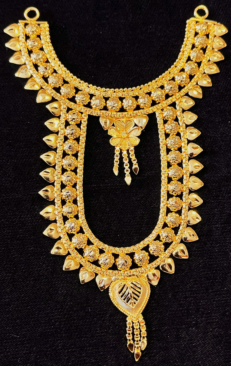 deity necklace, idol necklace jewellery, gold plated necklace for idols - Length: 5 inches | Width: 2.5 inches