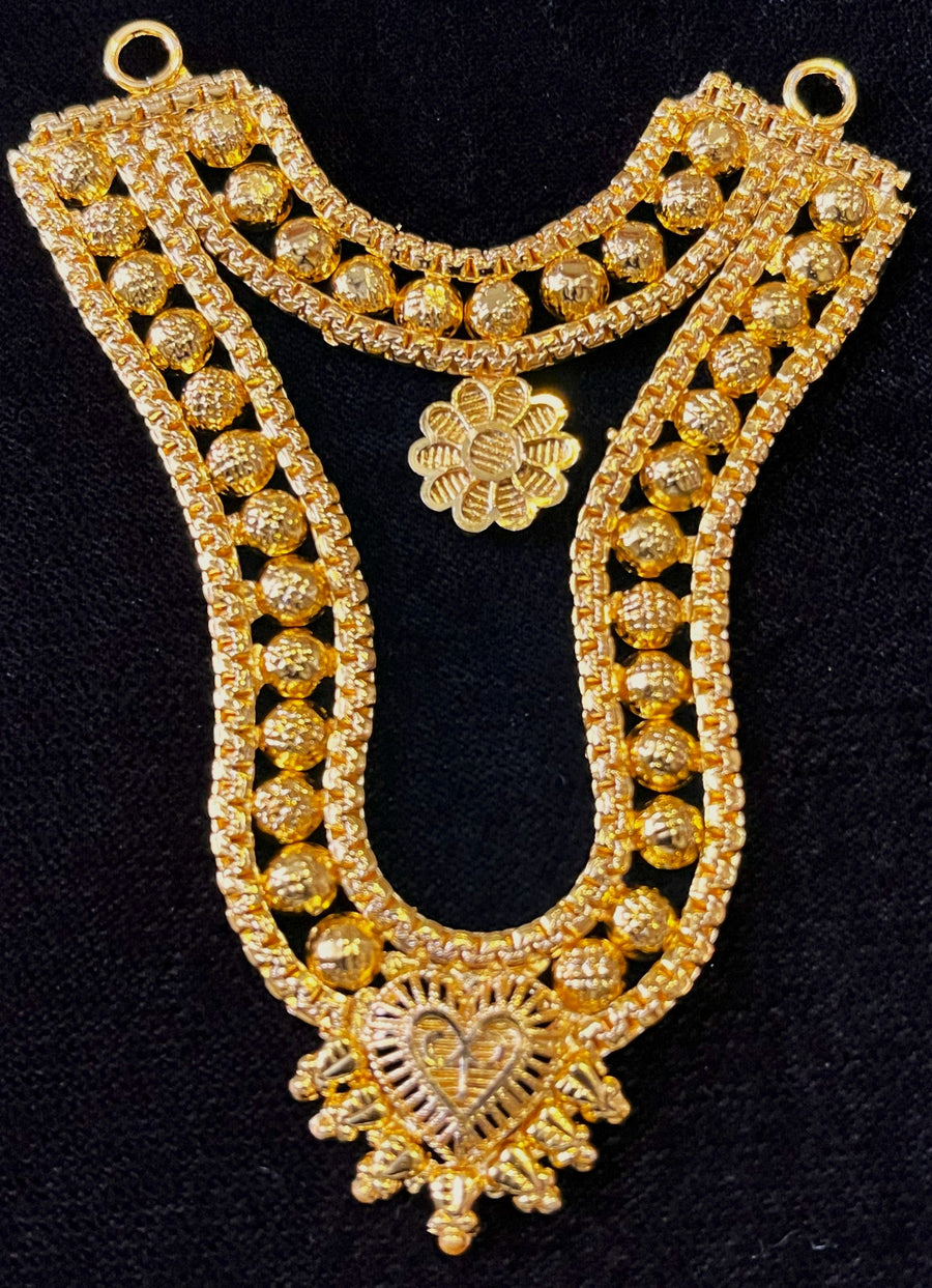 deity necklace, idol necklace jewellery, gold plated necklace for idols - Length: 3 inches | Width: 2 inches