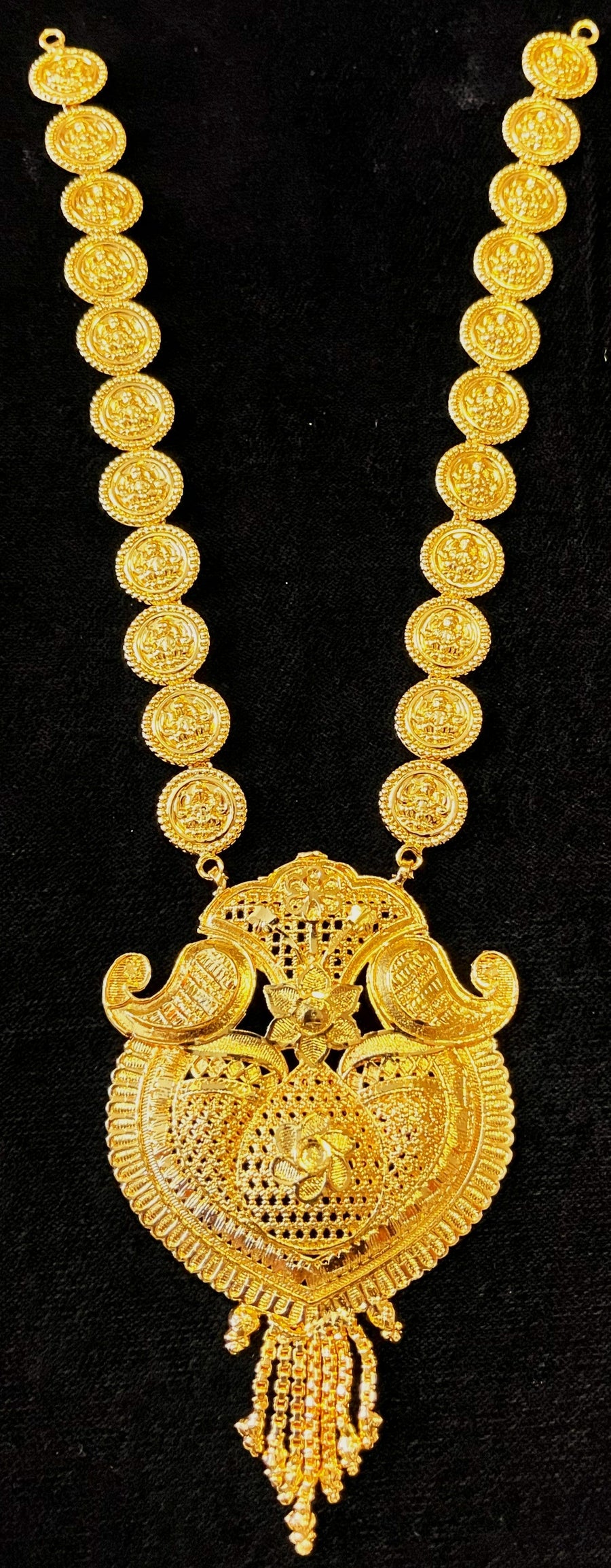 deity necklace, idol necklace jewellery, gold plated necklace for idols - Length: 8.5 inches