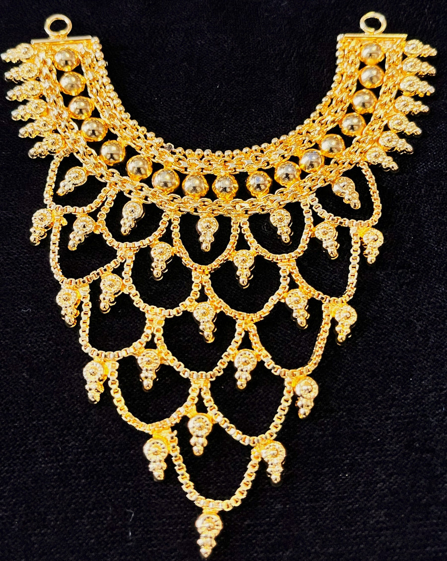 deity necklace, idol necklace jewellery, gold plated necklace for idols - Length: 4 inches | Width: 2.5 inches