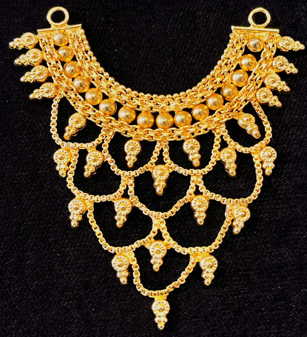 deity necklace, idol necklace jewellery, gold plated necklace for idols - Length: 3 inches | Width: 2 inches