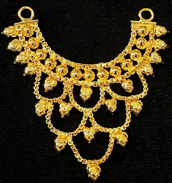 deity necklace, idol necklace jewellery, gold plated necklace for idols - Length: 2 inches | Width: 1.5 inches