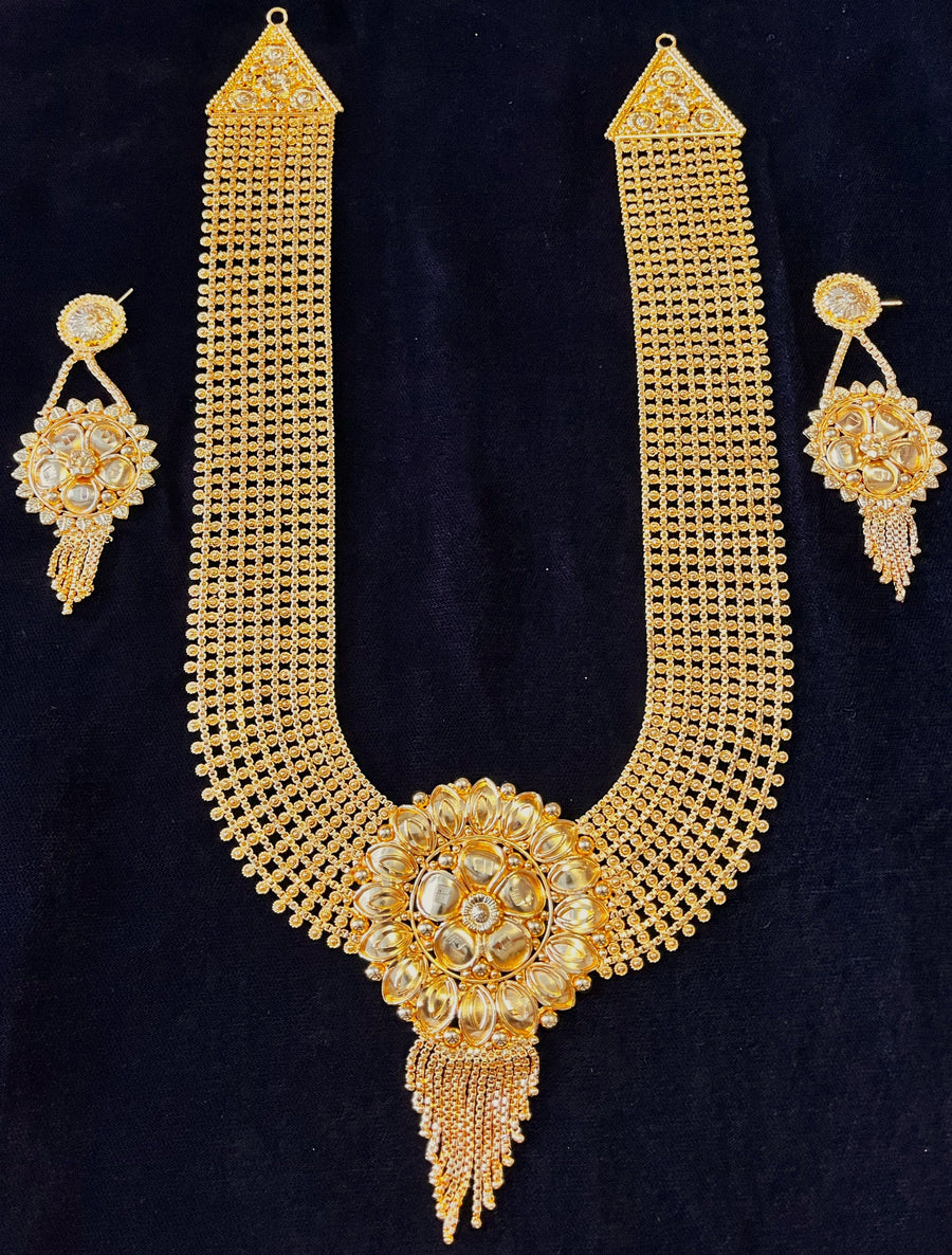 deity necklace, idol necklace jewellery, gold plated necklace for idols - Full Length: 13 inches | Choker Length: 5 inches | Width: 4 inches