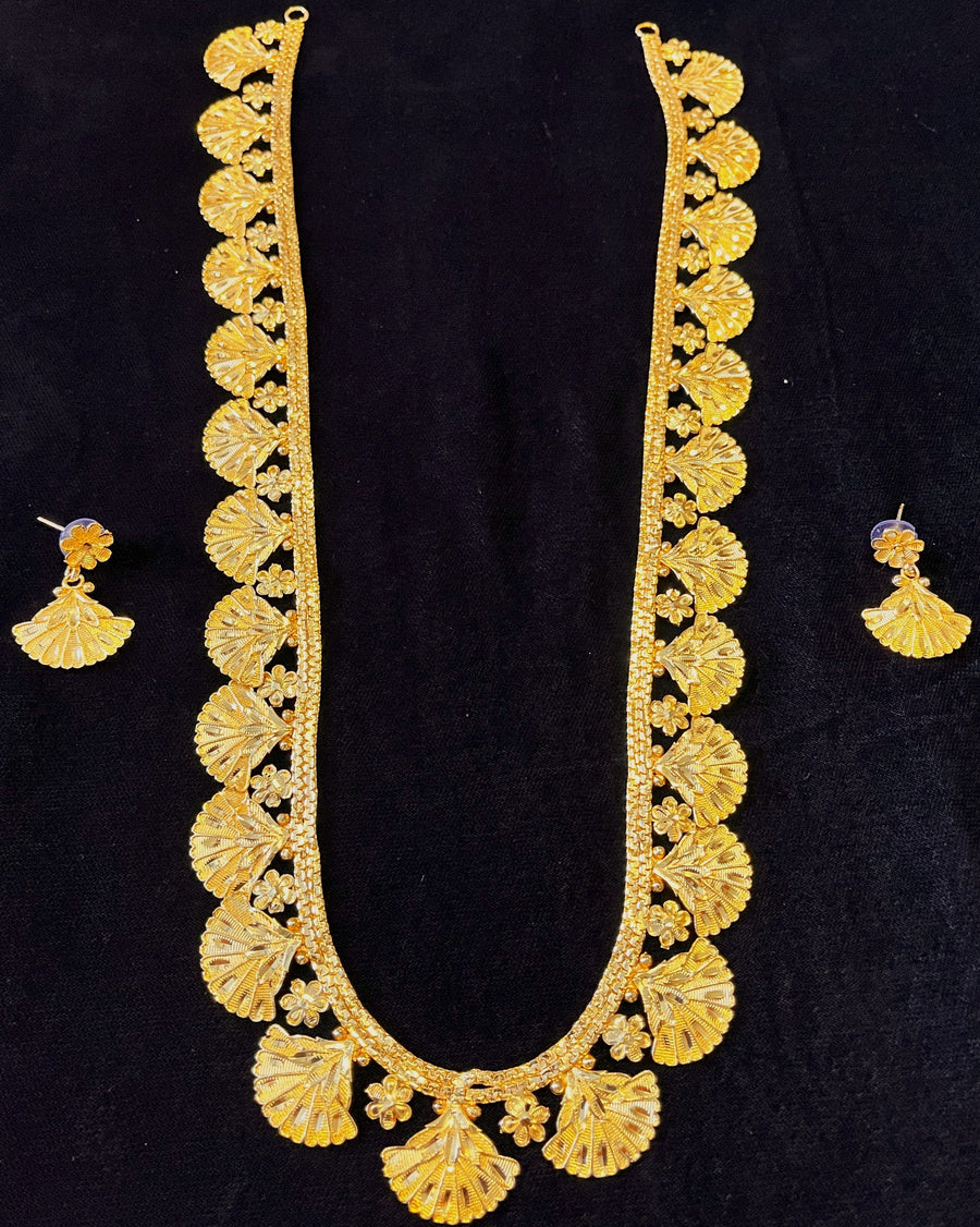 deity necklace, idol necklace jewellery, gold plated necklace for idols - Length: 12.5 inches | Earring Length: 1.5 inches