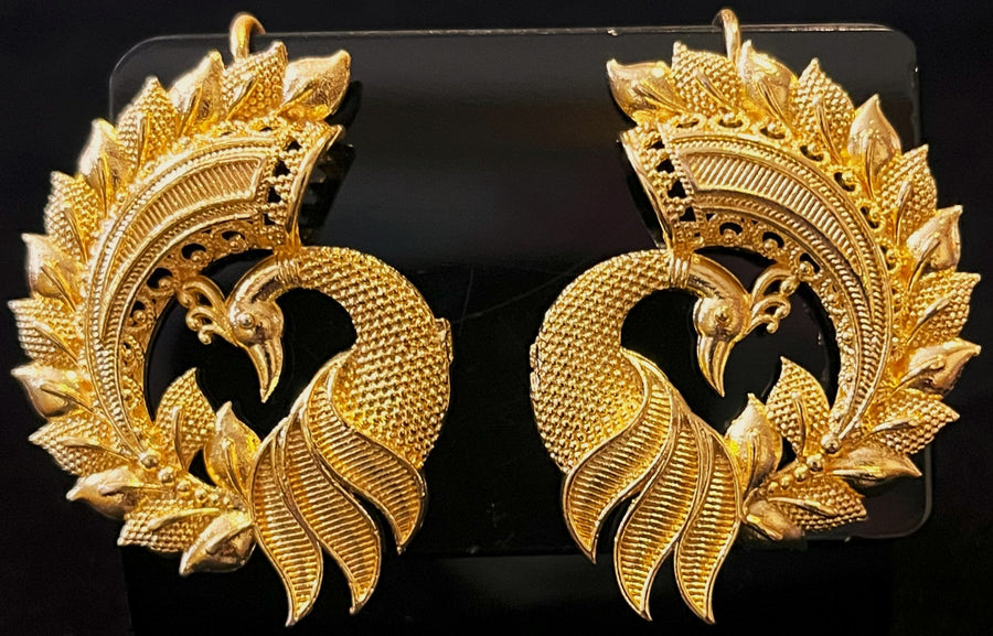 deity earrings, idol earrings jewellery, gold plated earrings for idols - Length: 1.5 inches