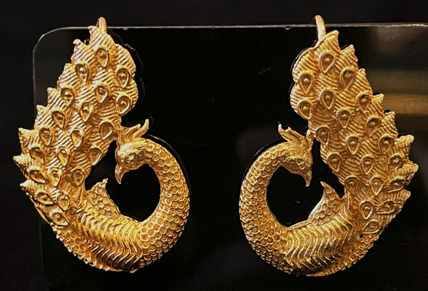 deity earrings, idol earrings jewellery, gold plated earrings for idols - Length: 1.25 inches