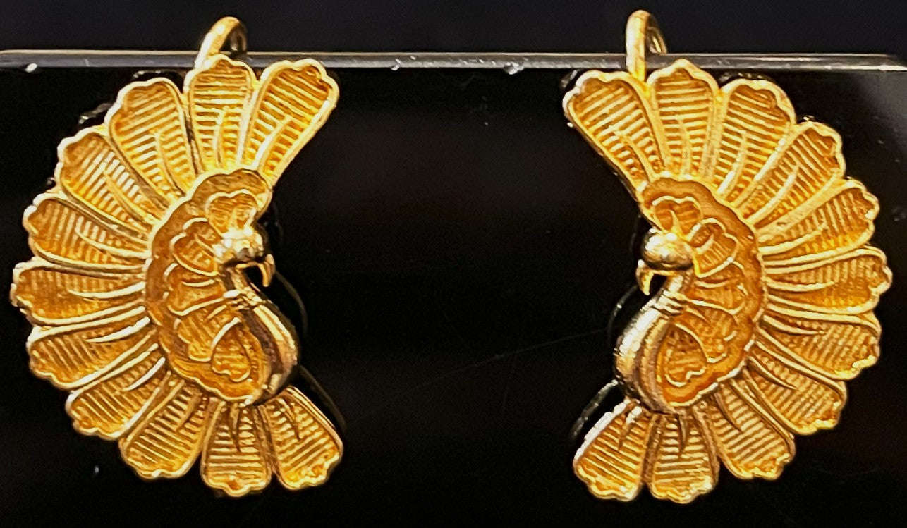 deity earrings, idol earrings jewellery, gold plated earrings for idols - Length: 1 inch