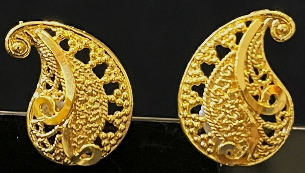 deity earrings, idol earrings jewellery, gold plated earrings for idols - Length: 1.75 cms