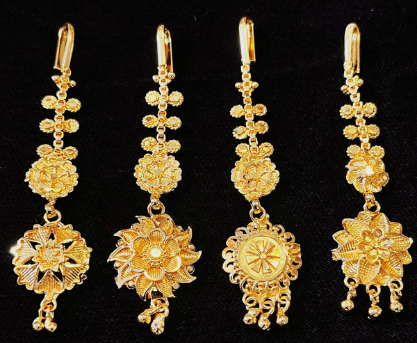 deity mang tika, idol forehead jewellery, gold plated mangtika for idols - Length: 2 inches
