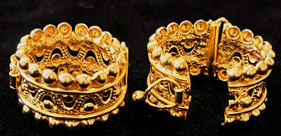 deity bangles, idol bangles jewellery, gold plated bangles for idols - Diameter: 2 cms
