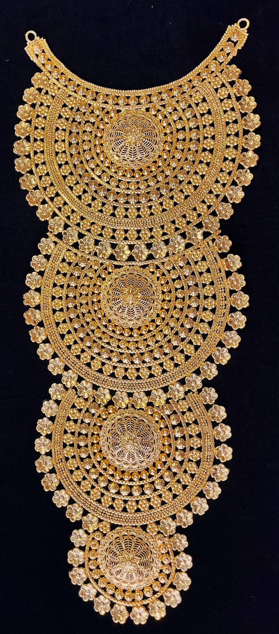 deity necklace, idol necklace jewellery, gold plated necklace for idols - Length: 17 inches | Width: 6 inches