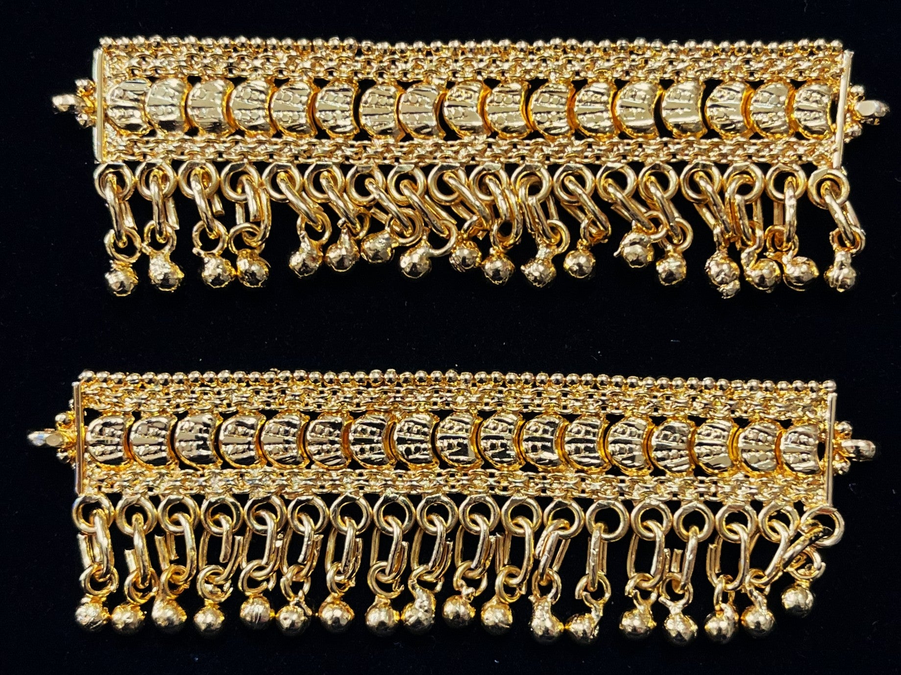 deity anklets, idol payal jewellery, gold plated anklets for idols - Length: 2.5 inches 1