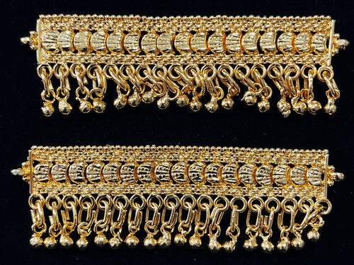deity anklets, idol payal jewellery, gold plated anklets for idols - Length: 2.5 inches