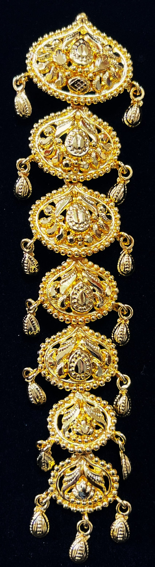 deity jada, idol hair jewellery, gold plated jada ornament - Length: 5.5 inches