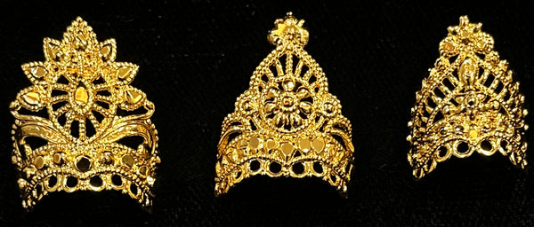krishna crown, deity mukut, idol crown jewellery - Length: 1 inches | Width: 1 inches