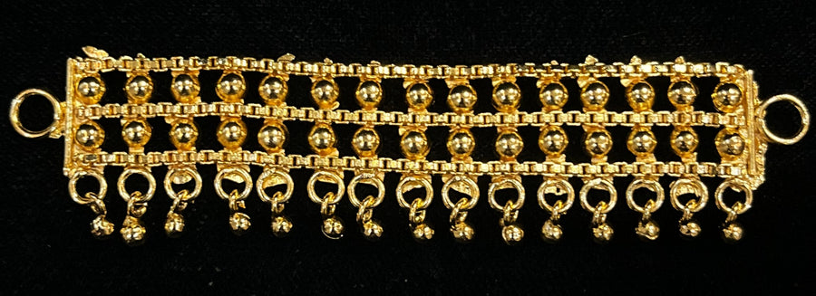 deity waist belt, idol vaddanam, gold plated kamarbandh for idols - Width: 3 inches