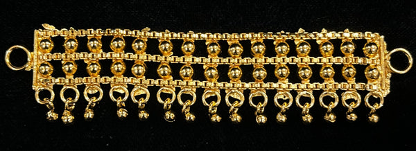 deity waist belt, idol vaddanam, gold plated kamarbandh for idols - Width: 3 inches