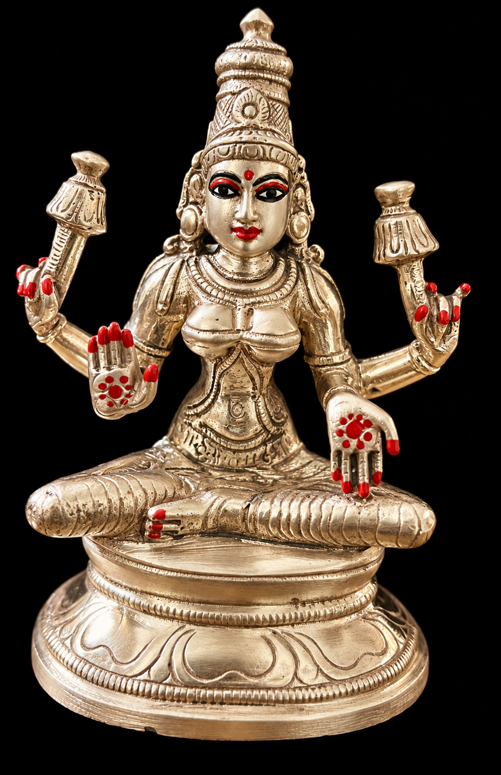 Premium Panchaloha Goddess Lakshmi Idol – 3 Inches | 250 Gms 1