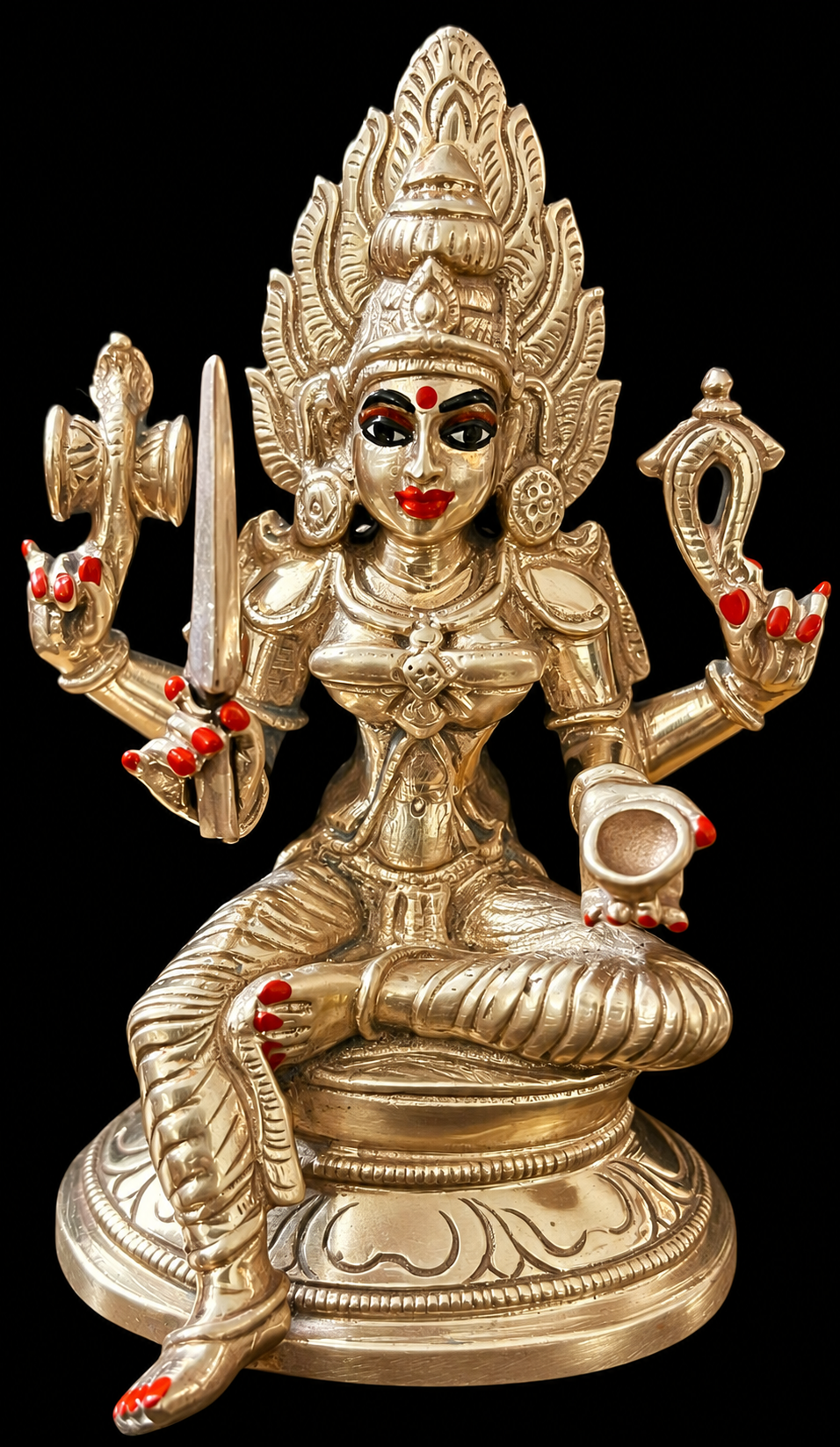 Premium Panchaloha Goddess Mariamma Idol – 3 Inches | 300 Gms 1