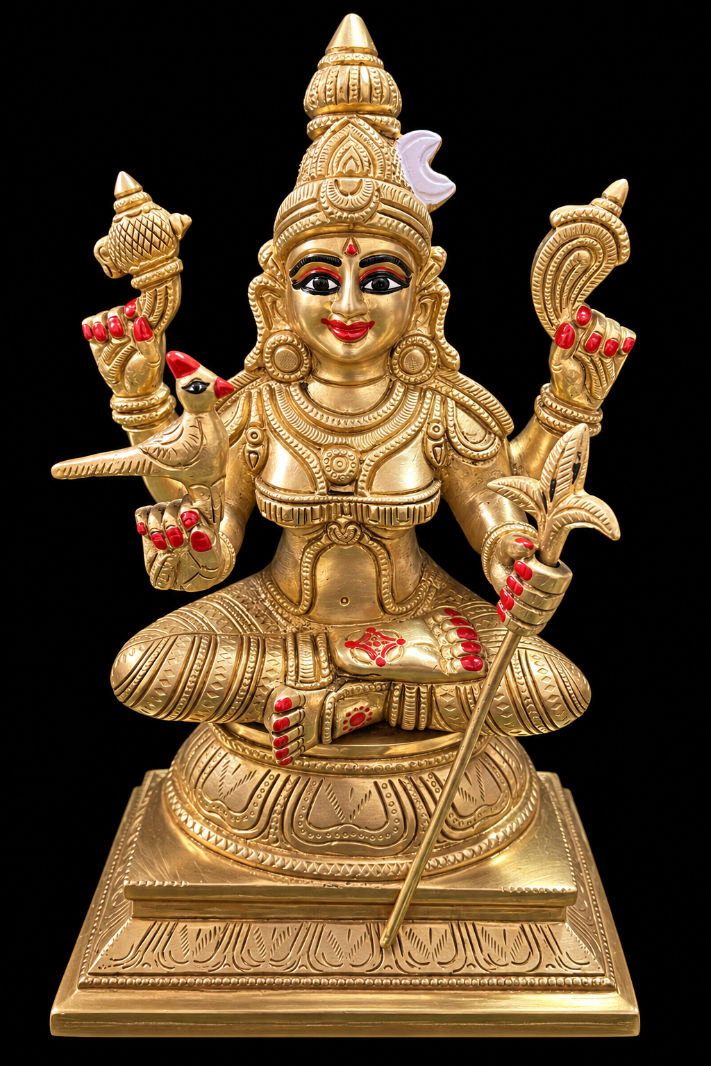 Divine Brass Kamakshi Amman Idol – 10 Inches | 3.7 Kgs 1