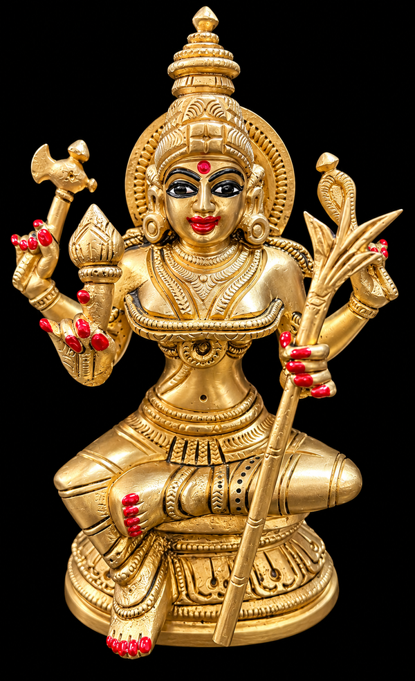 Premium Brass Lalitha Parameshwari Idol - 5 inches | 1.5 Kgs