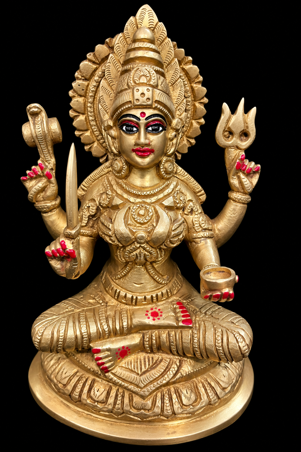 Handcrafted Brass Mariamman Idol – 8.5 Inches | 2 Kg 1