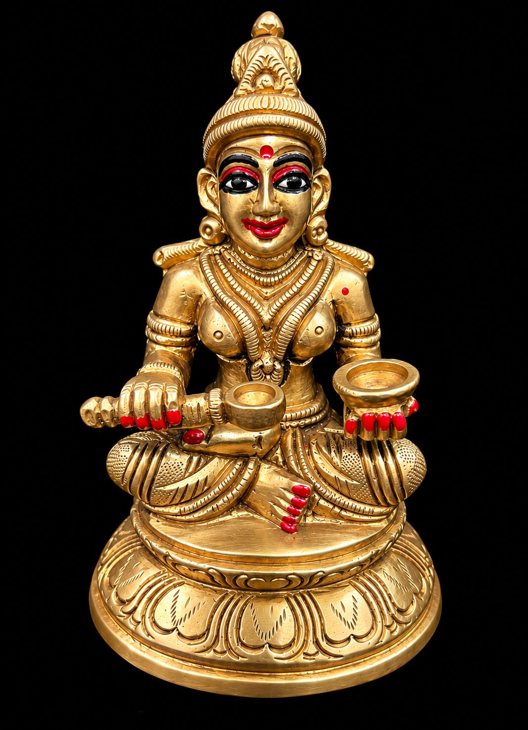 Handcrafted Brass Goddess Annapurna Idol – 4.5 Inch | 500 Gms 1