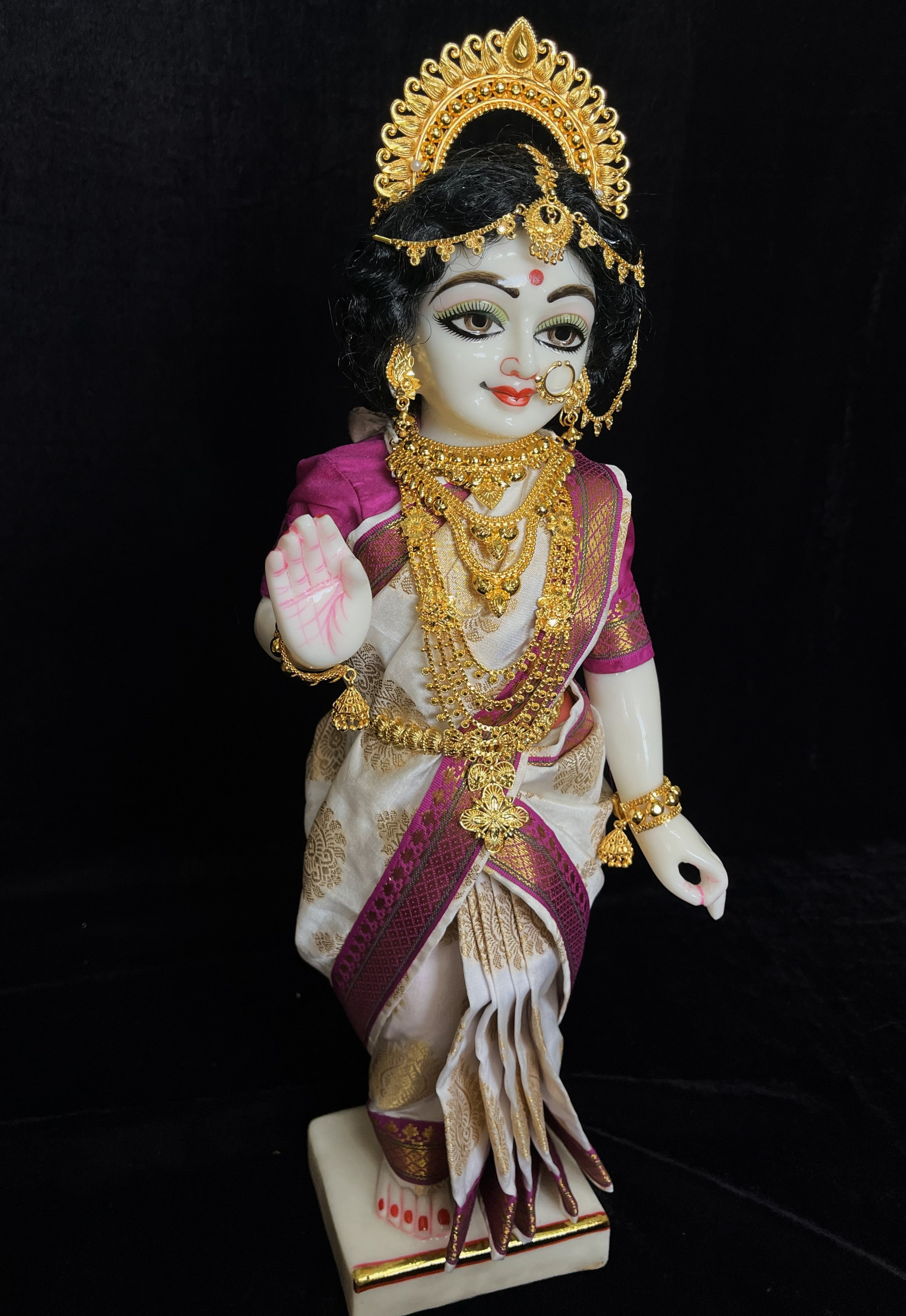 Marble Dust Iskon Radha Krishna Idol, 18 Inches, 1 Set of 2 Pieces 12
