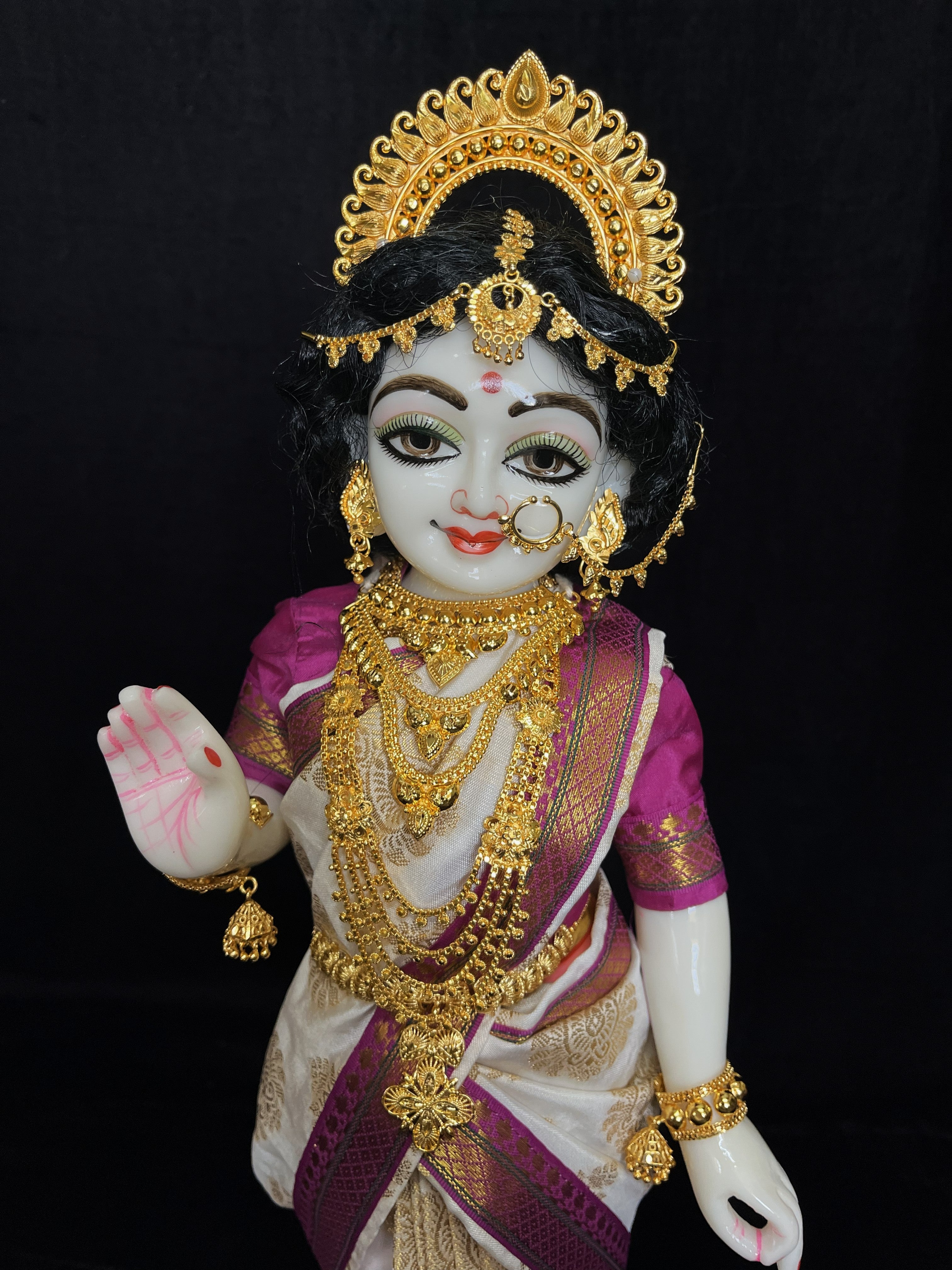 Marble Dust Iskon Radha Krishna Idol, 18 Inches, 1 Set of 2 Pieces 13