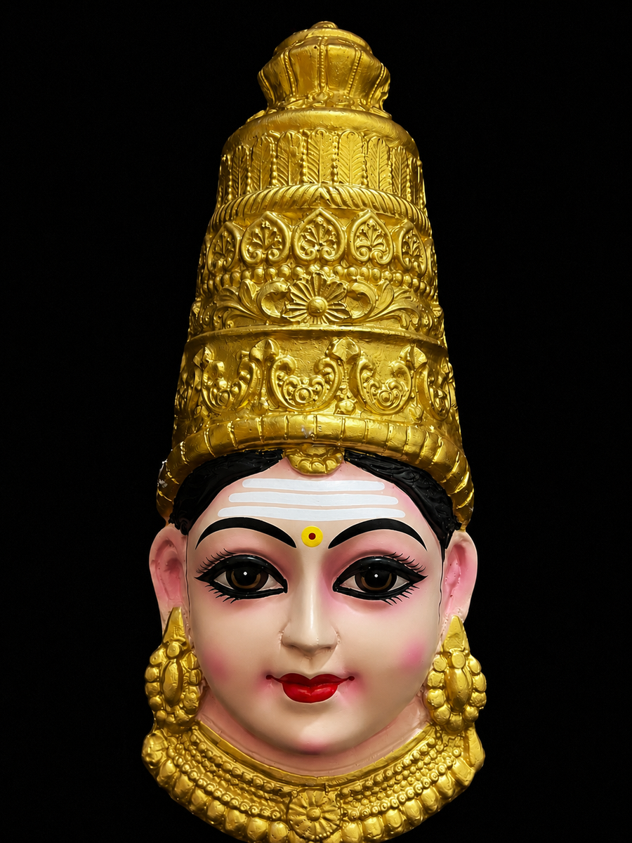 Premium Murugan Fiber Half Face without Jewellery – 10 Inch (can be tied to coconut)
