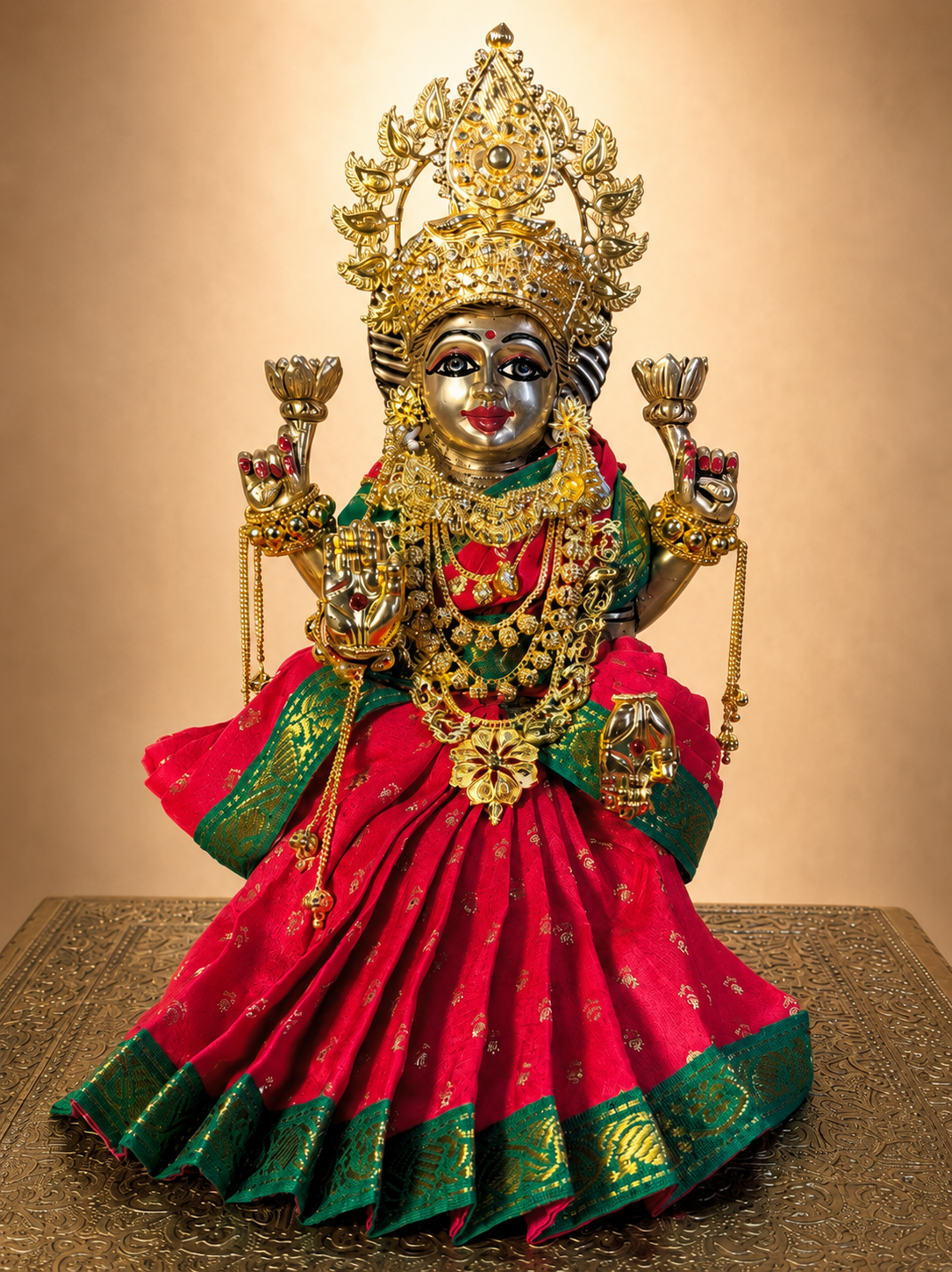 PLGB001 styled deity attire for Friday Pooja