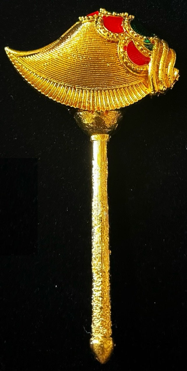 Shanku Ayudha – Lord Vishnu / Balaji/ Lakshmi Symbols - Gold - Length: 3 inches 1