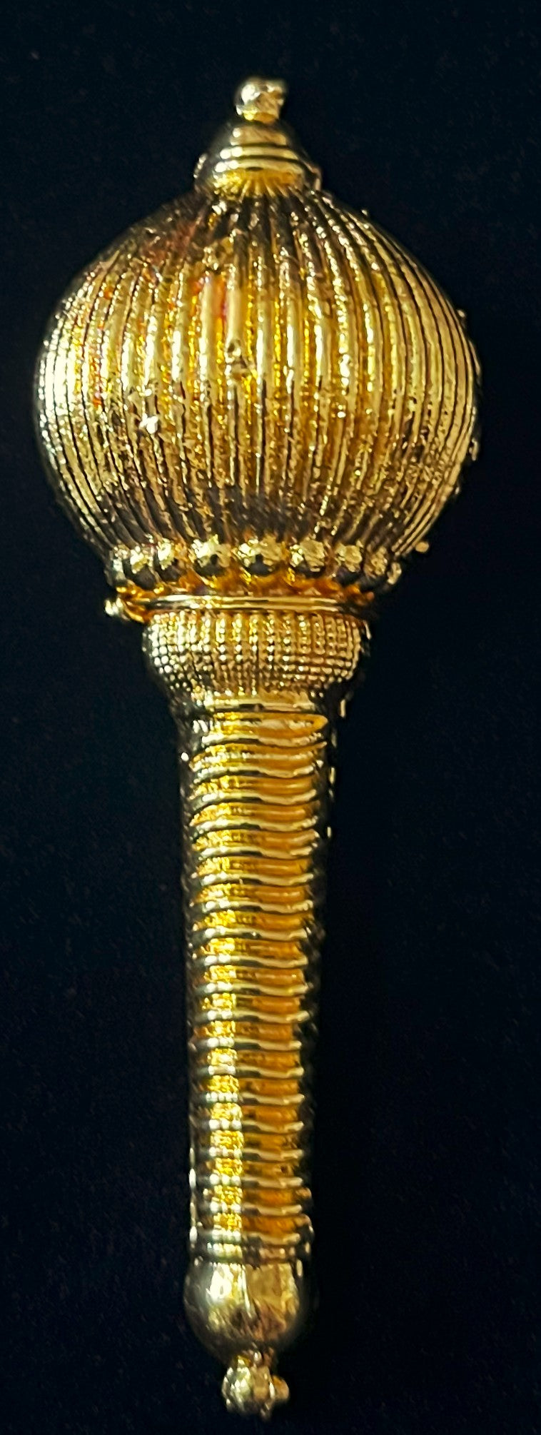 Gada / Mace - Vishnu, hanuman, Lakshmi, Durga Ayudha - Gold - Length: 3 inches