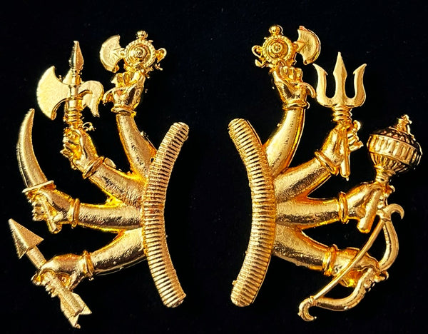 Ashta Hasta Kavacham – Full Gold Look for Durga - Gold - Length: 2 inches
