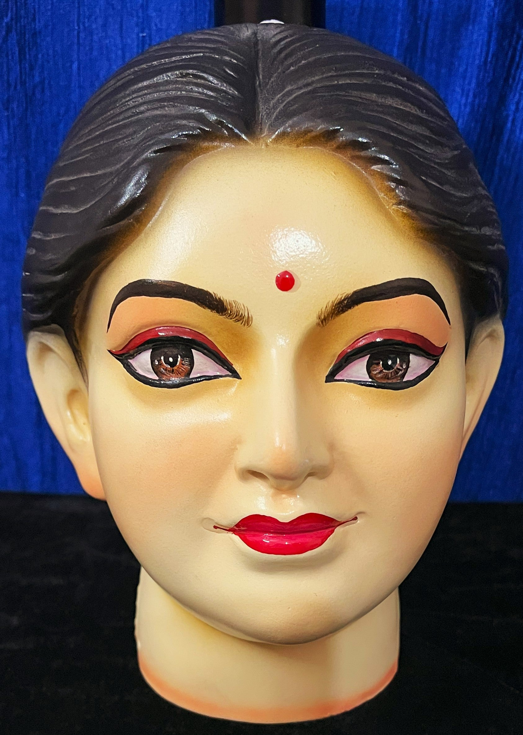 Premium Lakshmi Fiber Half Face with Jewellery – 16 Inch (can be tied to coconut) - Skin 1