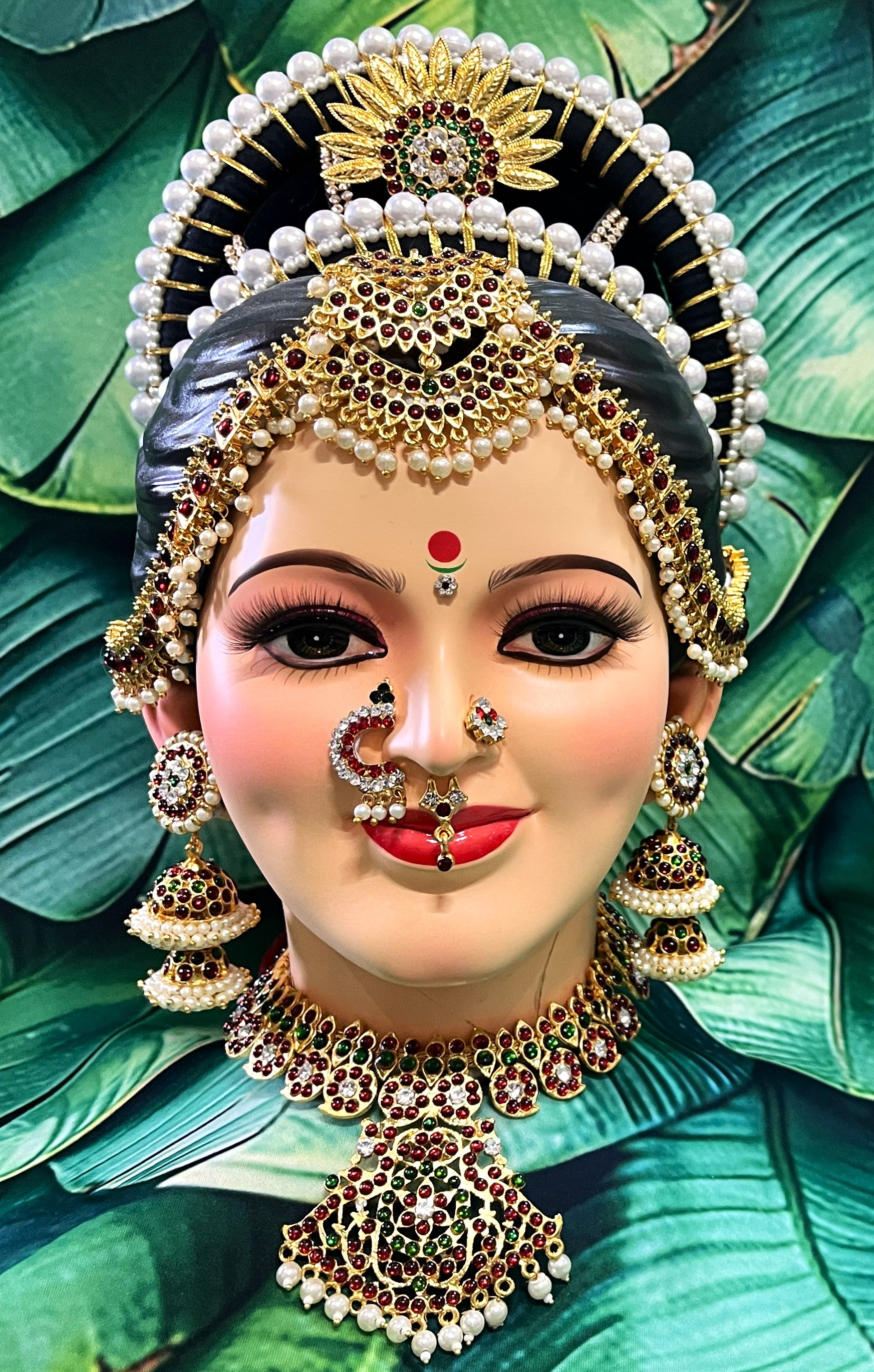 Premium Lakshmi Fiber Full Face with Jewellery – 15 Inch (cannot be tied to coconut) - Skin 1