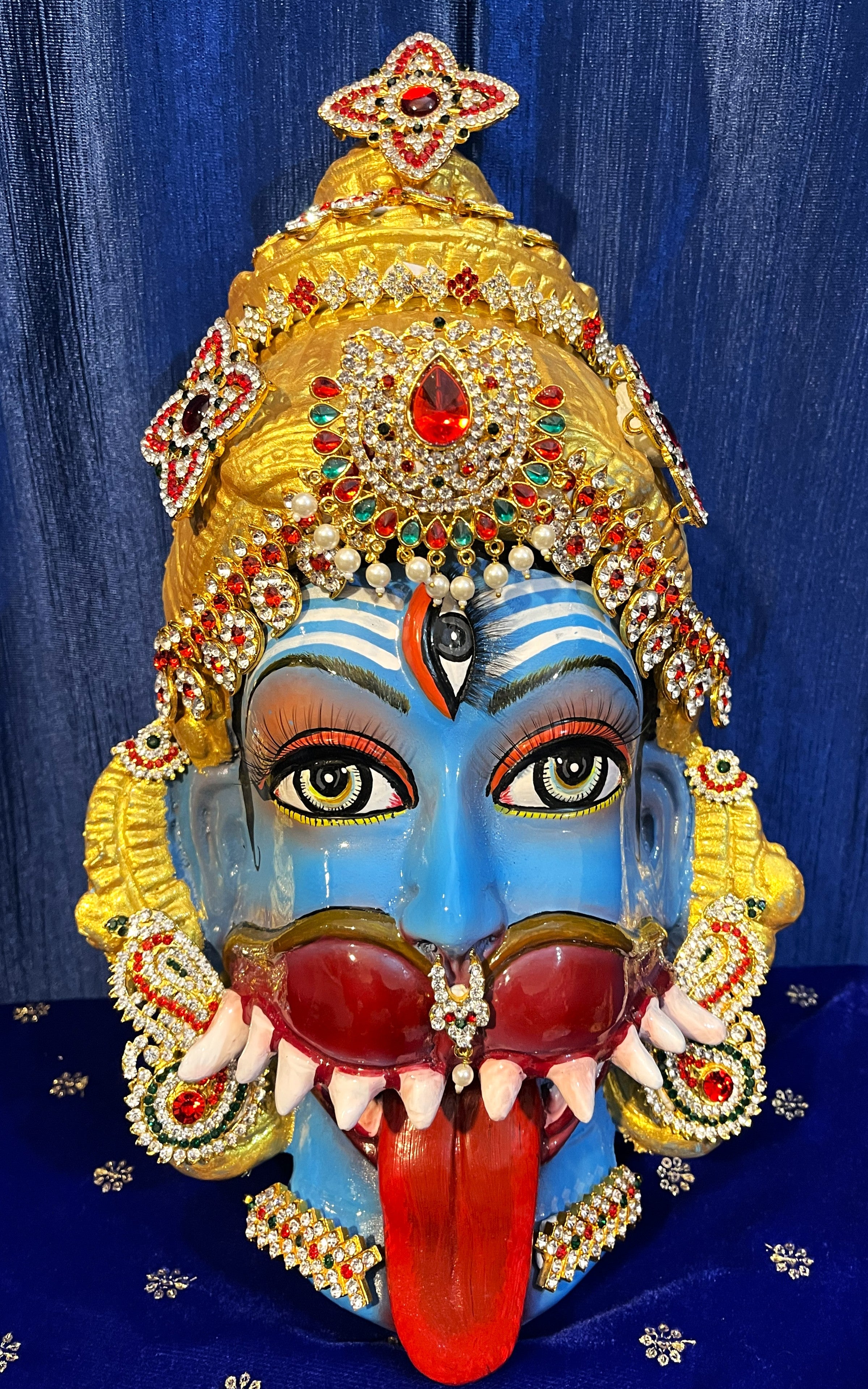 Premium Pratyangira Half Fiber Face with Jewellery – 15 Inch (can be tied to coconut) 1