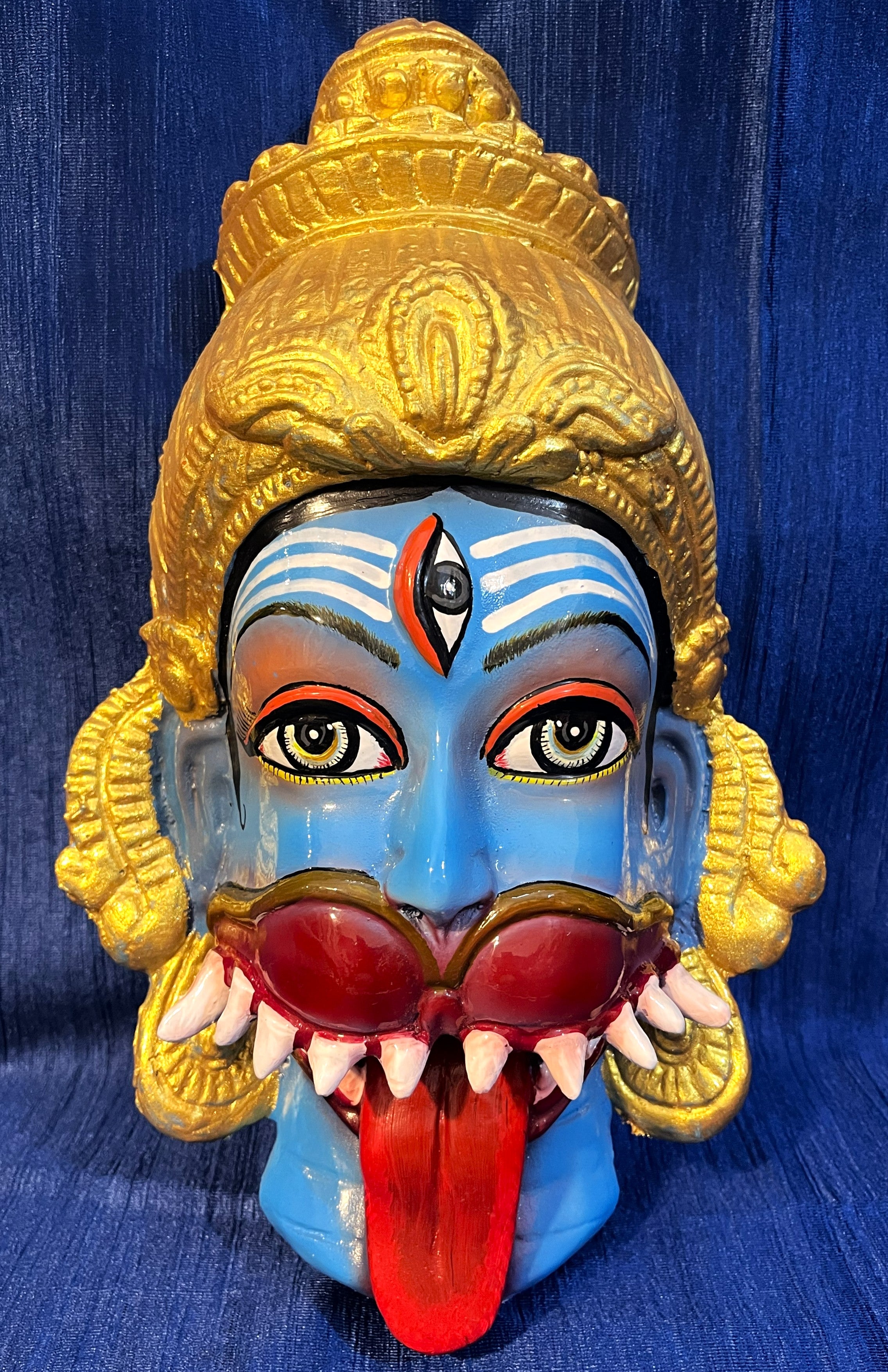 Premium Pratyangira Fiber Half Face with Jewellery – 15 Inch (can be tied to coconut) 1