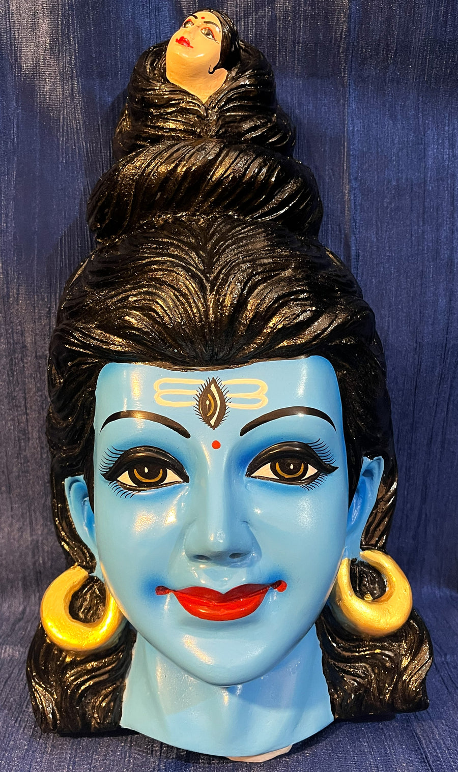 Shiva Fiber half Face with crown and without Jewellery (Can be tied to coconut)